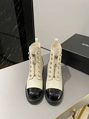 Chanel white pearl boots - 6