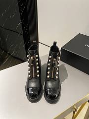 Chanel black pearl boots - 2