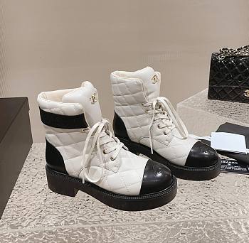 Chanel Mid Calf Leather Boots