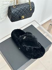 Chanel black fluffy mules - 6