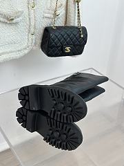 Chanel long black leather boots - 2