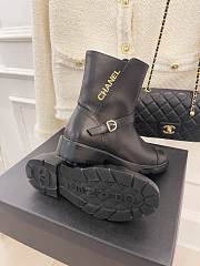 Chanel logo short black boots - 2