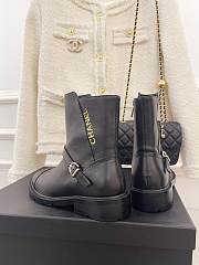 Chanel logo short black boots - 3