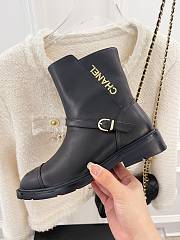 Chanel logo short black boots - 4