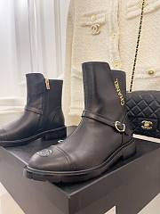 Chanel logo short black boots - 6