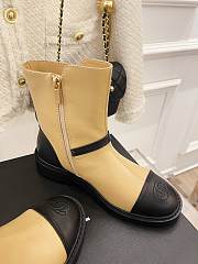 Chanel logo short beige boots - 6