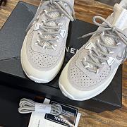 Chanel plain toe lace-up white shoes - 5