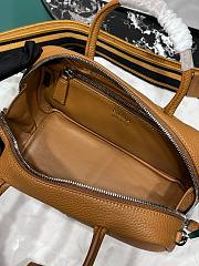 Prada brown eather top-handle 1BB102 bag - 5