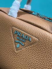 Prada brown eather top-handle 1BB102 bag - 6