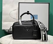 Prada black eather top-handle 1BB102 bag - 1