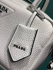 Prada white eather top-handle 1BB102 bag - 5