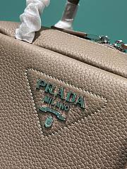 Prada gray eather top-handle 1BB102 bag - 4