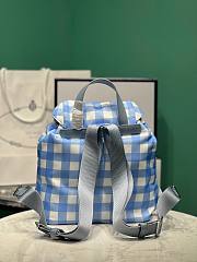 Prada small printed Re-Nylon blue backpack - 2