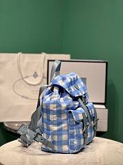 Prada small printed Re-Nylon blue backpack - 5