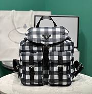 Prada small printed Re-Nylon black backpack - 1