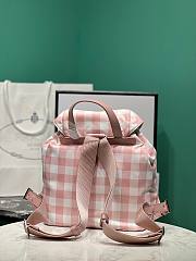 Prada small printed Re-Nylon pink backpack - 4