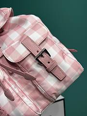 Prada small printed Re-Nylon pink backpack - 2