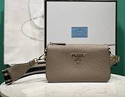 Prada Zip Crossbody Gray Bag - 1