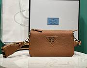 Prada Zip Crossbody Brown Bag - 1