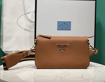 Prada Zip Crossbody Brown Bag