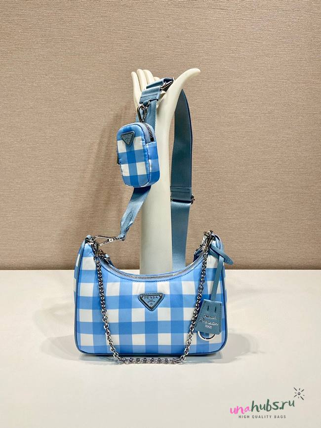 Prada Re-edition 2005 printed blue nylon bag - 1