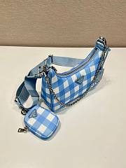 Prada Re-edition 2005 printed blue nylon bag - 4