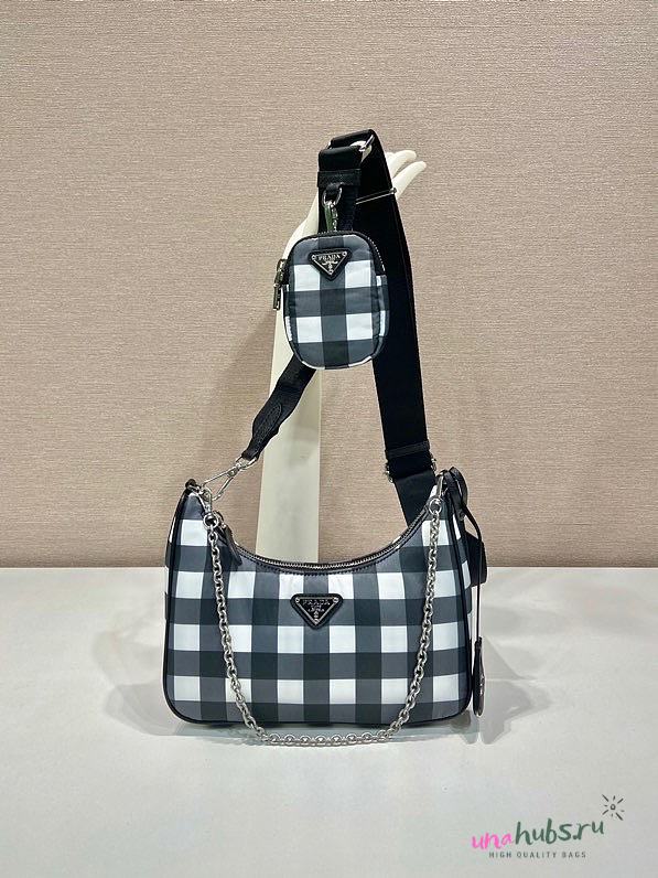 Prada Re-edition 2005 printed black nylon bag - 1