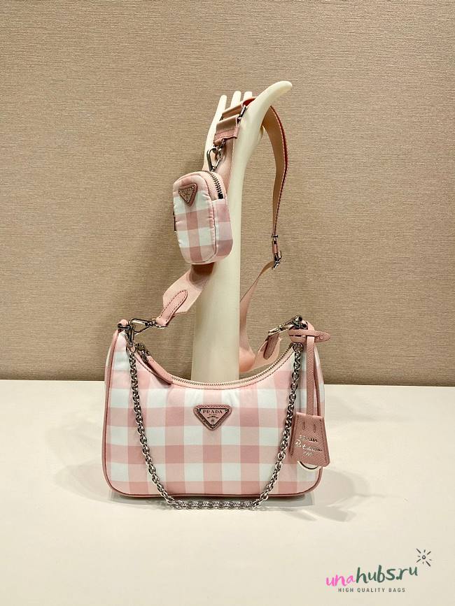 Prada Re-edition 2005 printed pink nylon bag - 1