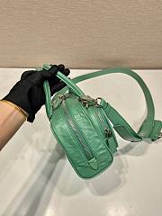 Prada antique green nappa leather multi-pocket top-handle bag  - 4