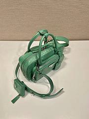 Prada antique green nappa leather multi-pocket top-handle bag  - 5