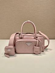 Prada antique pink nappa leather multi-pocket top-handle bag  - 1