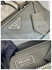 Prada antique gray nappa leather multi-pocket top-handle bag - 4