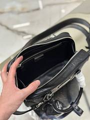 Prada antique black nappa leather top-handle bag - 3