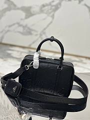 Prada antique black nappa leather top-handle bag - 4