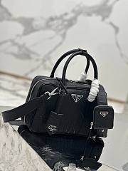 Prada antique black nappa leather top-handle bag - 5