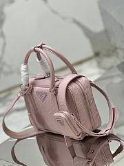 Prada antique pink nappa leather top-handle bag - 3