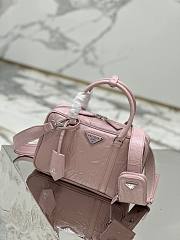 Prada antique pink nappa leather top-handle bag - 4