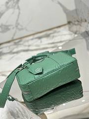 Prada antique green nappa leather top-handle bag - 2