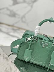 Prada antique green nappa leather top-handle bag - 6