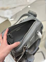 Prada antique gray nappa leather top-handle bag - 6