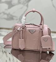 Prada antique pink nappa leather top-handle bag - 1