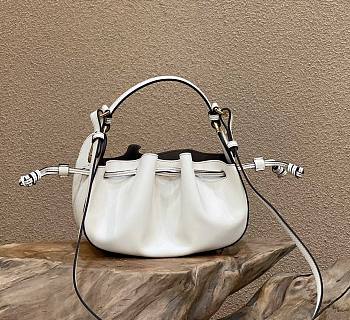 Fendi Pomodorino white FF fabric mini-bag