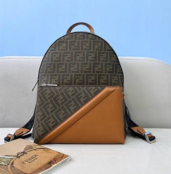 Fendi brown FF fabric backpack