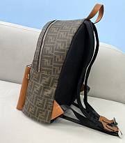 Fendi brown FF fabric backpack - 6