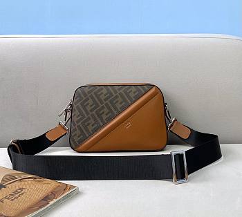 Fendi brown FF fabric shoulder bag