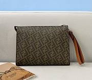 Fendi brown FF fabric pouch - 5