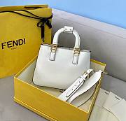 Fendi Medium Glacier FF White Tote Bag - 6