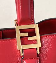 Fendi Medium Glacier FF Red Tote Bag - 2