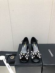 Chanel pearl bow sandals  - 5