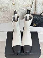 Chanel white sock boots - 4